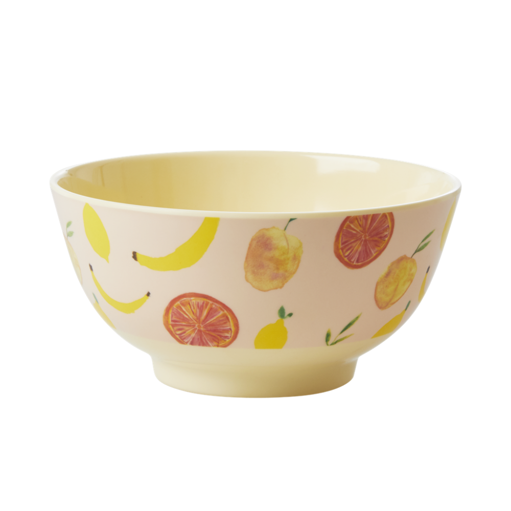 Happy Fruits Print Melamine Bowl By Rice DK Vibrant Home
